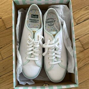 White Keds x Magnolia Bakery Special Edition Platform Sneakers